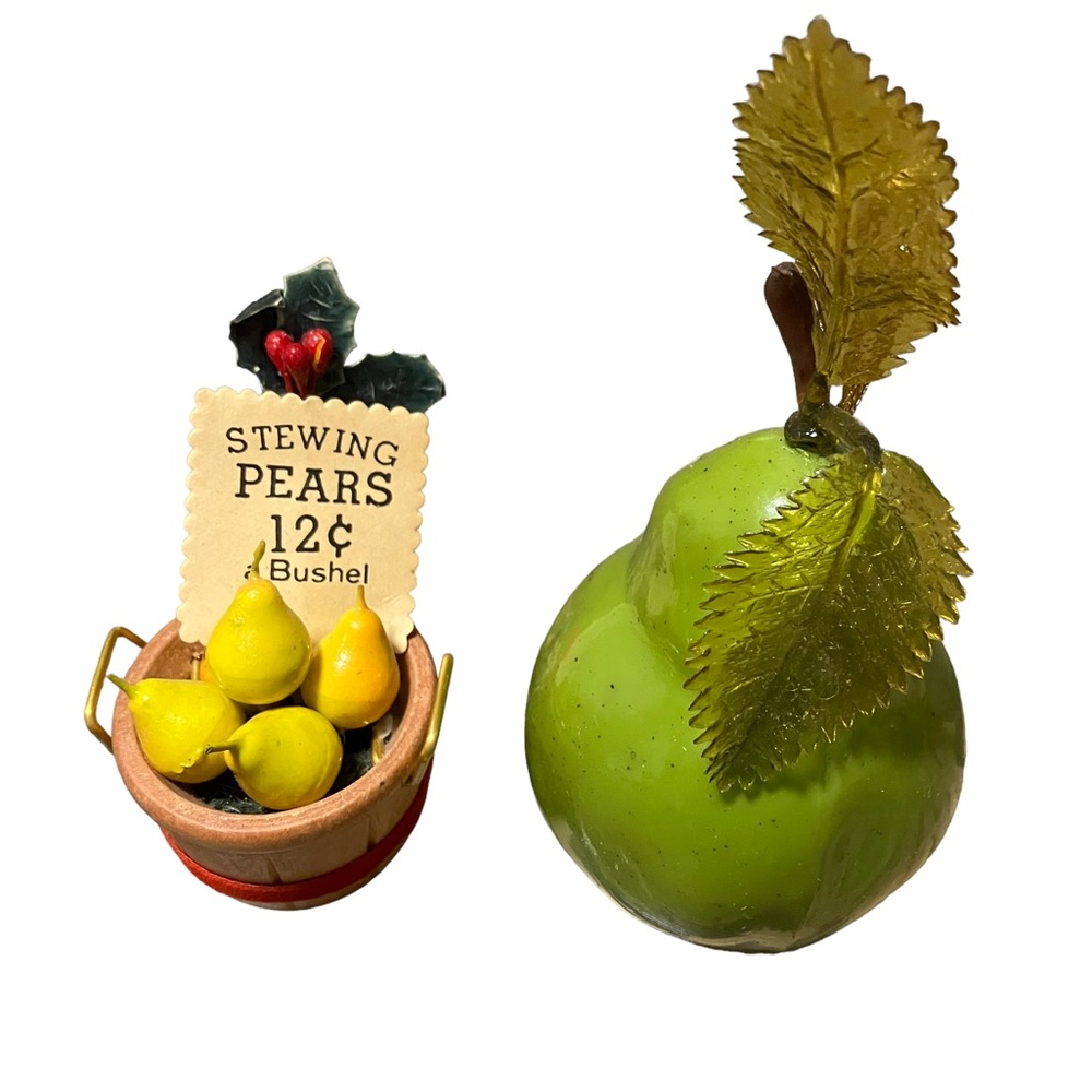 Vintage Pears Christmas Ornaments Lot of 2